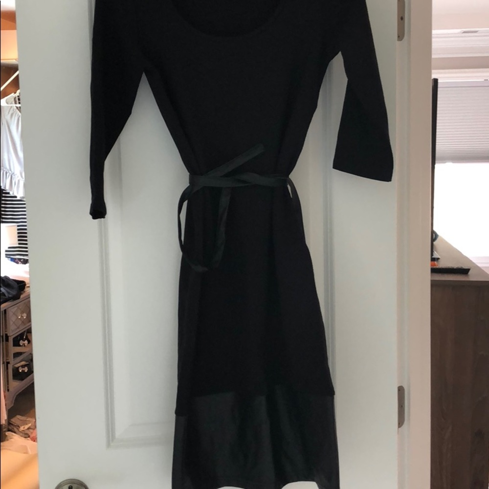 Asos maternity dress with leather detail